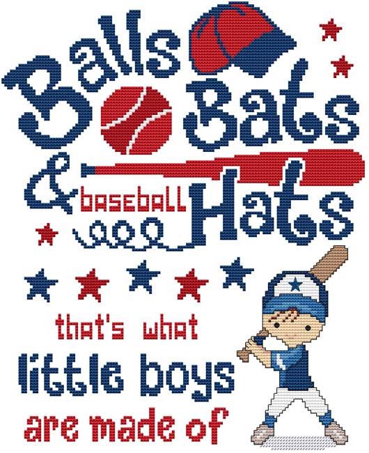 Balls Bats & Baseball Hats That's What Little Boys Are Made Of